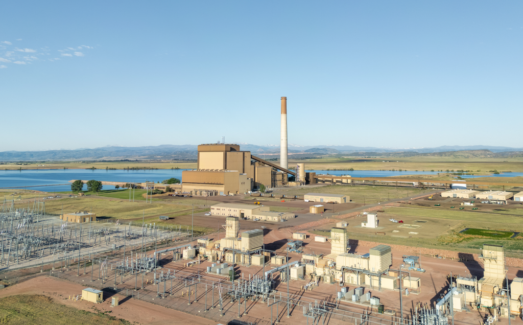 Aerial view of Rawhide Energy Station