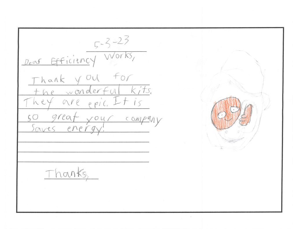 Letter from kid
